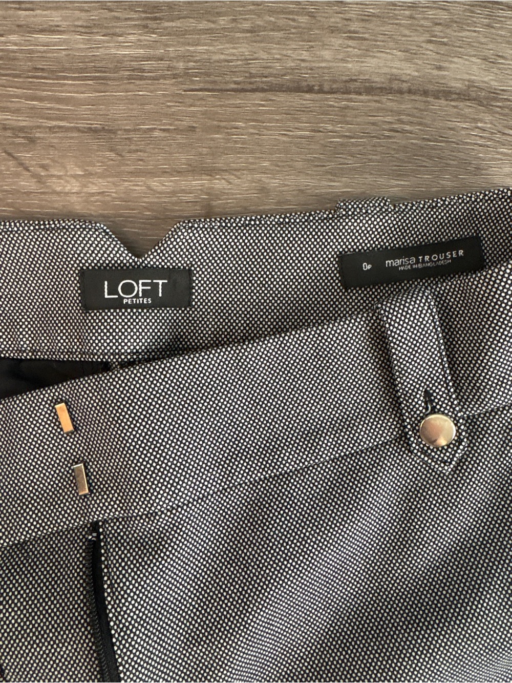 LOFT 0 PetitieWomen’s Gray Dress Pants - Classic Straight Fit - Picture 2 of 5